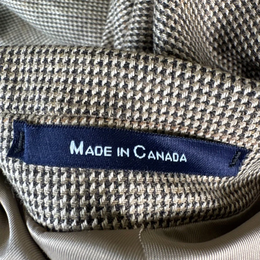 VTG Chaps Ralph‎ Lauren Blazer 40R Tan Plaid Old Money Tradcore Ivy League New